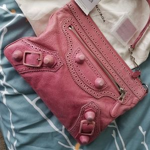 Balenciaga Wristlet with cards and dustbag